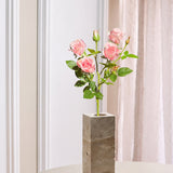 Luxus 5-Köpfige Rose "Real Touch" – Rosa